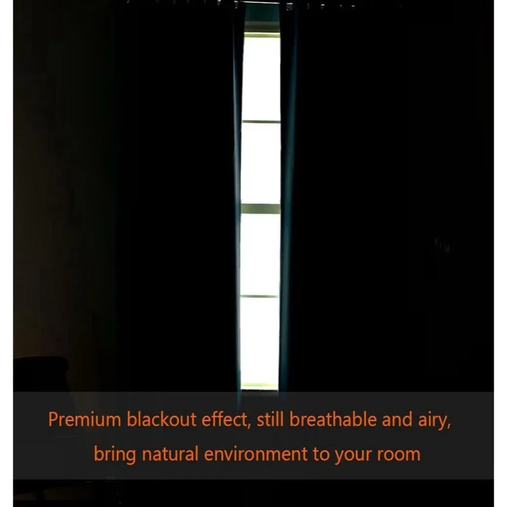 H.VERSAILTEX Blackout Patio Curtains 100 X 96 Inches for Sliding Door Extral Wid